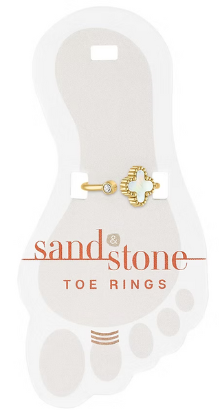 Sand & Stone Toe Ring - Gold