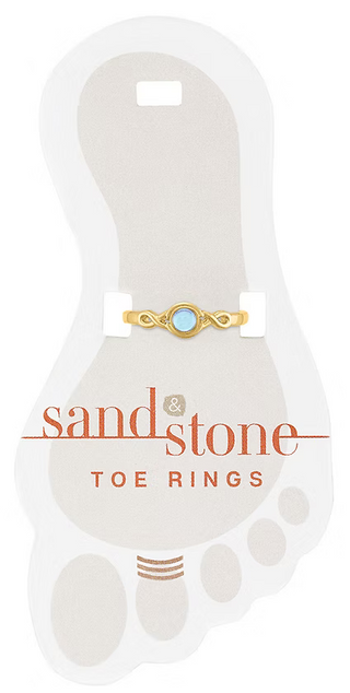 Sand & Stone Toe Ring - Gold
