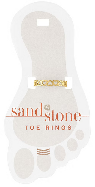 Sand & Stone Toe Ring - Gold