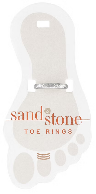 Sand & Stone Toe Rings - Silver