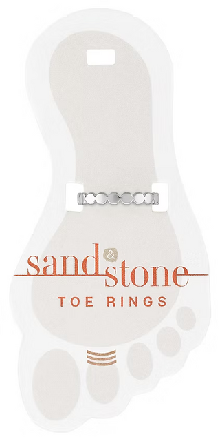 Sand & Stone Toe Rings - Silver