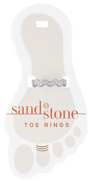 Sand & Stone Toe Rings - Silver