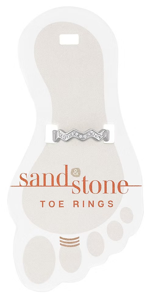 Sand & Stone Toe Rings - Silver