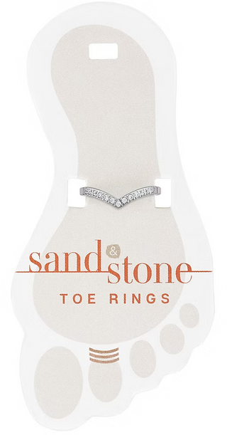 Sand & Stone Toe Rings - Silver