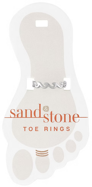 Sand & Stone Toe Rings - Silver