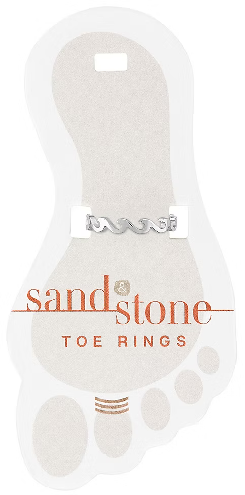 Sand & Stone Toe Rings - Silver