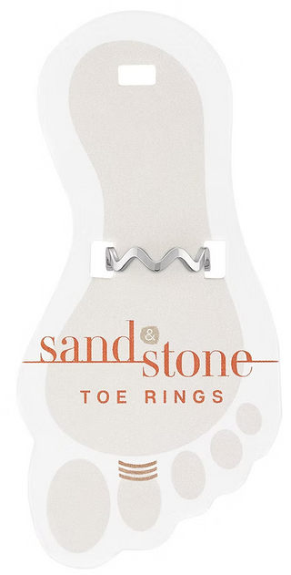 Sand & Stone Toe Rings - Silver