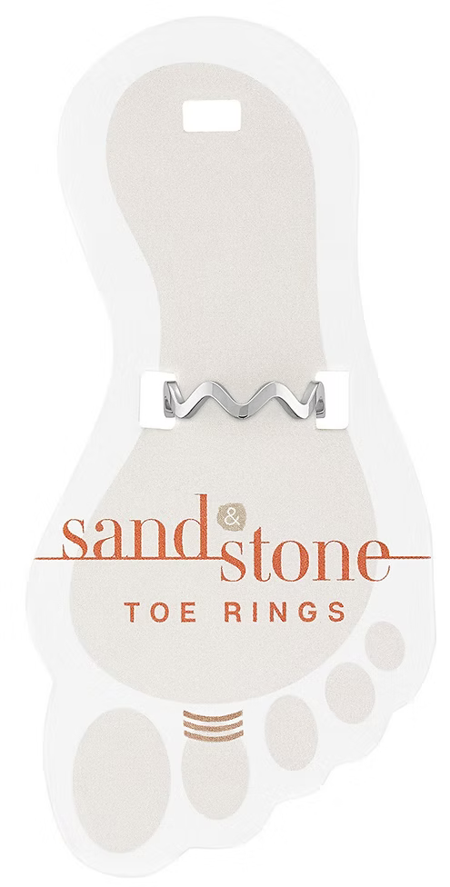 Sand & Stone Toe Rings - Silver
