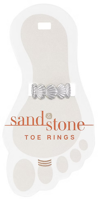 Sand & Stone Toe Rings - Silver