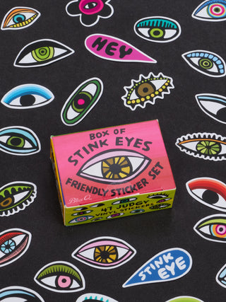 Box of Stink Eyes – Friendly Vinyl Sticker Set (47 Stickers)
