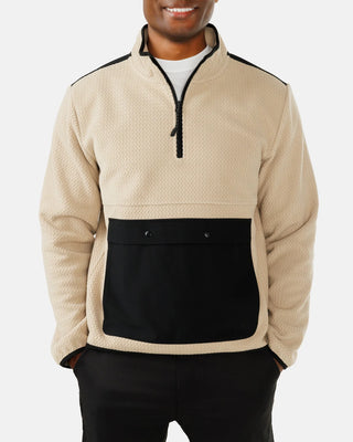 Waggle Surge Men's Fleece Pullover - Sandstone
