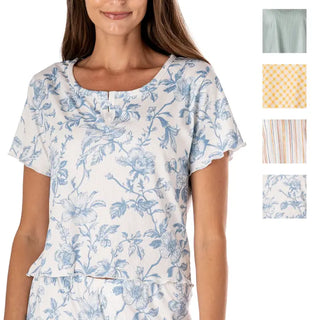 Hello Mello Spill The Tea Ribbed Pajama Top
