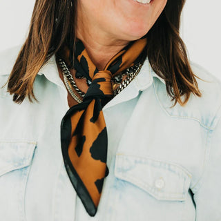 Sylvie Leopard Square Scarf