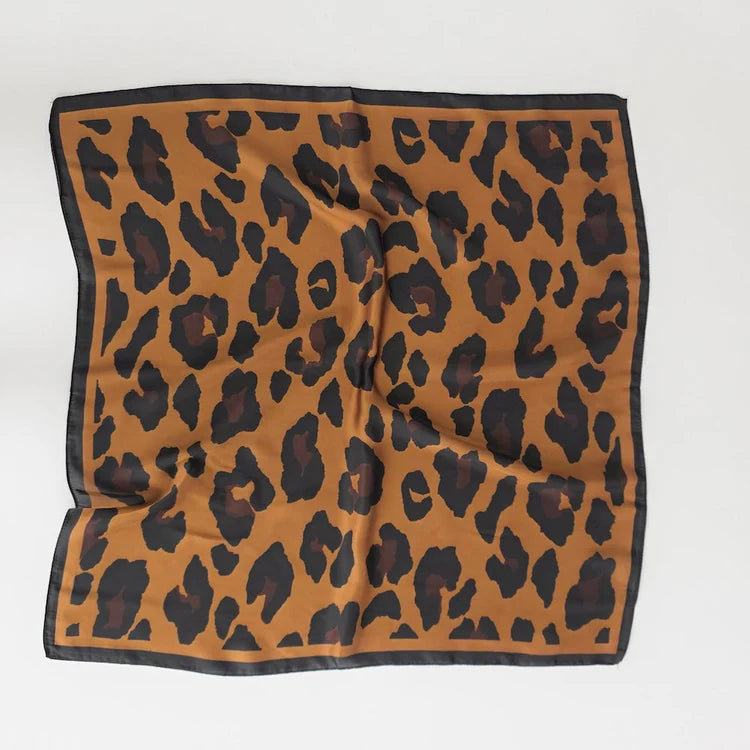 Sylvie Leopard Square Scarf