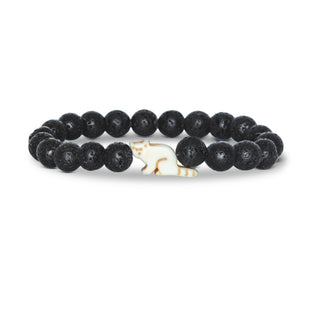 Fahlo The Dash Red Panda Bracelet | Lava Stone