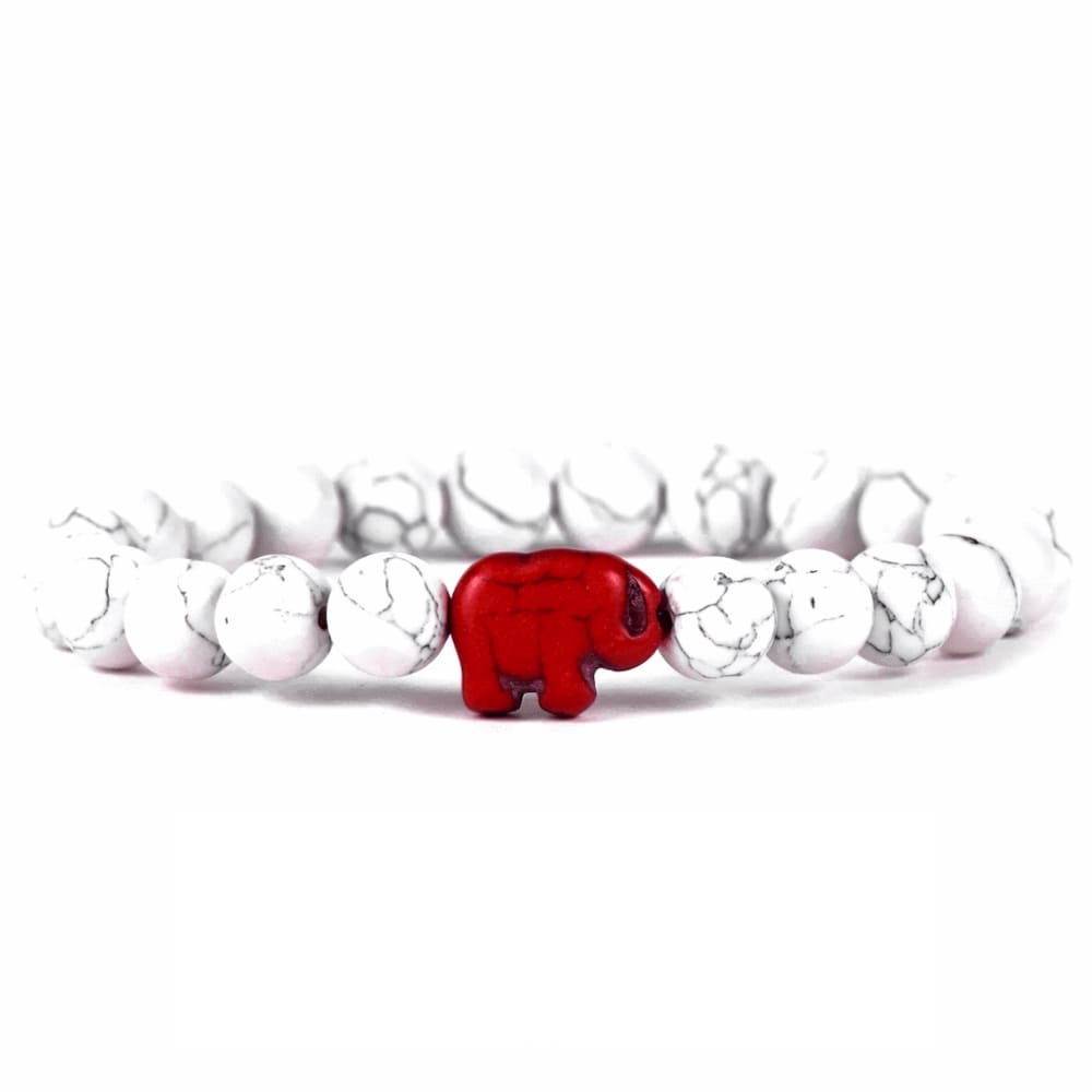 The Expedition Elephant Bracelet - White Howlite