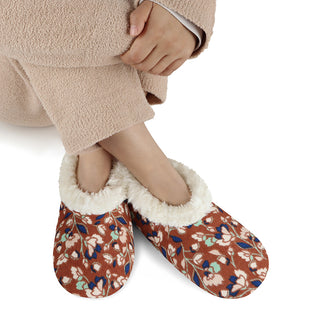 Floral Corduroy Snoozies Slippers FINAL SALE
