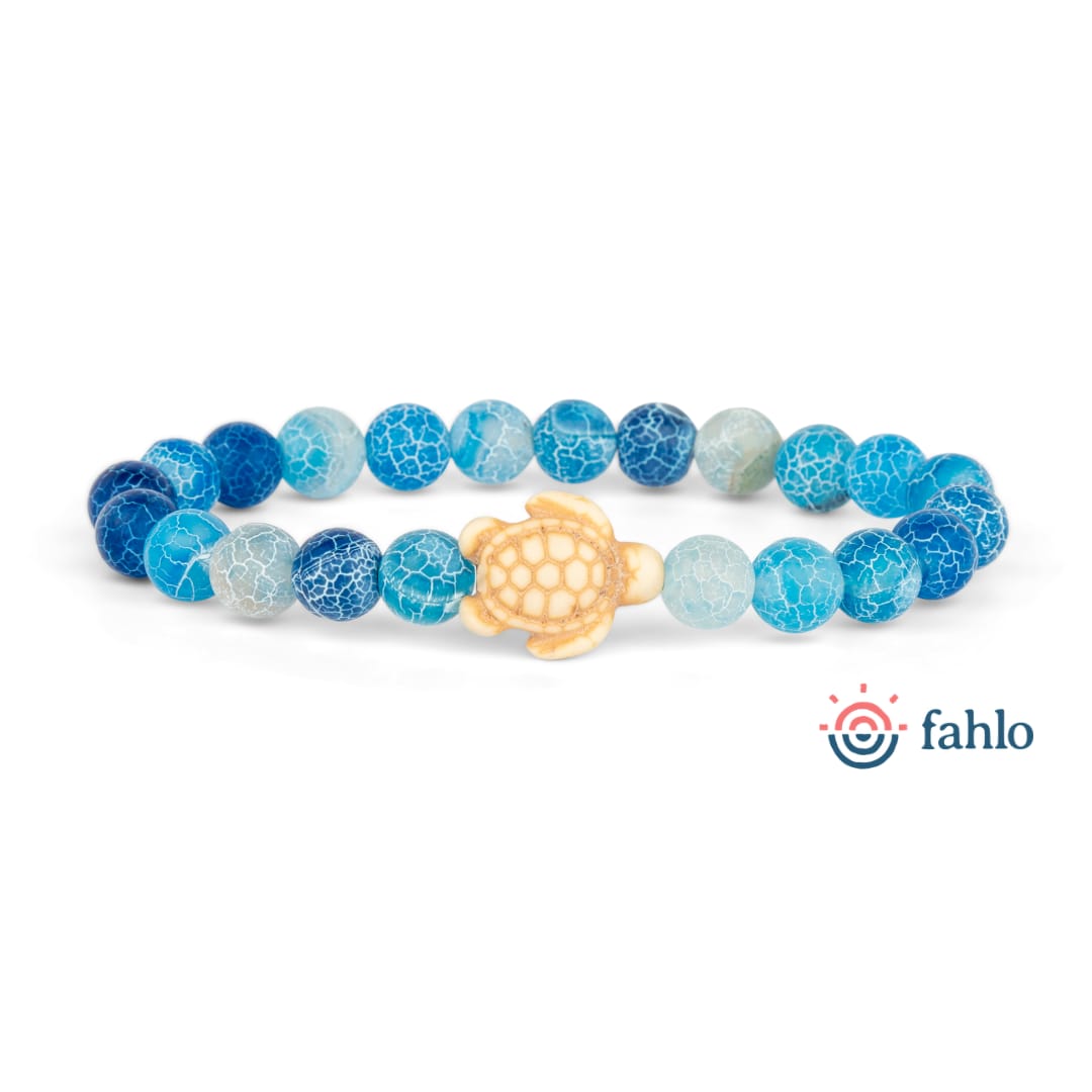 The Journey Sea Turtle Bracelet - Aqua Blue