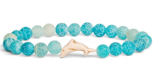 The Odyssey Dolphin Bracelet - Aqua Blue