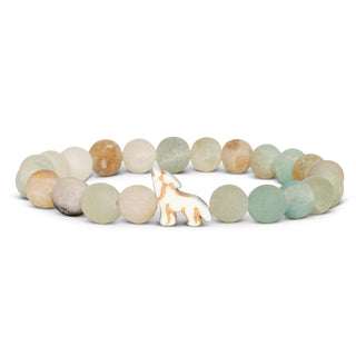 Fahlo The Scout Wolf Bracelet | Sky Stone