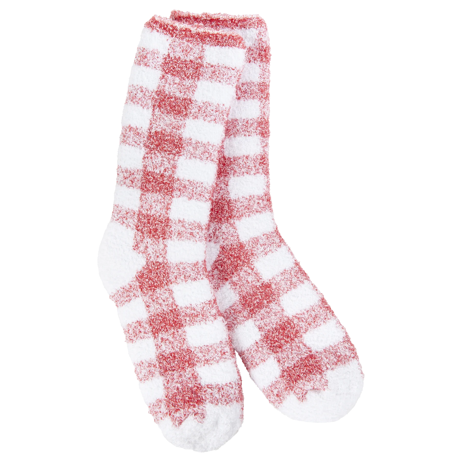 Crimson Check Fireside Crew Socks