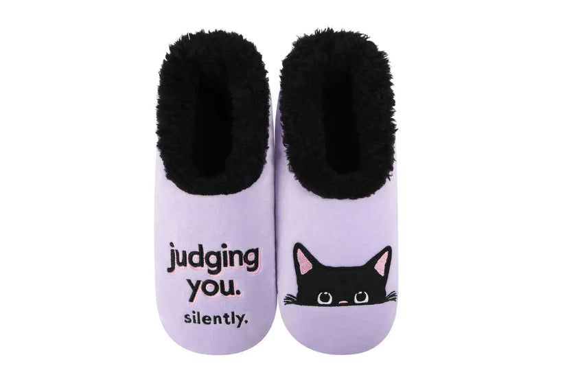 Judging You Cat Women's Snoozies Slippers