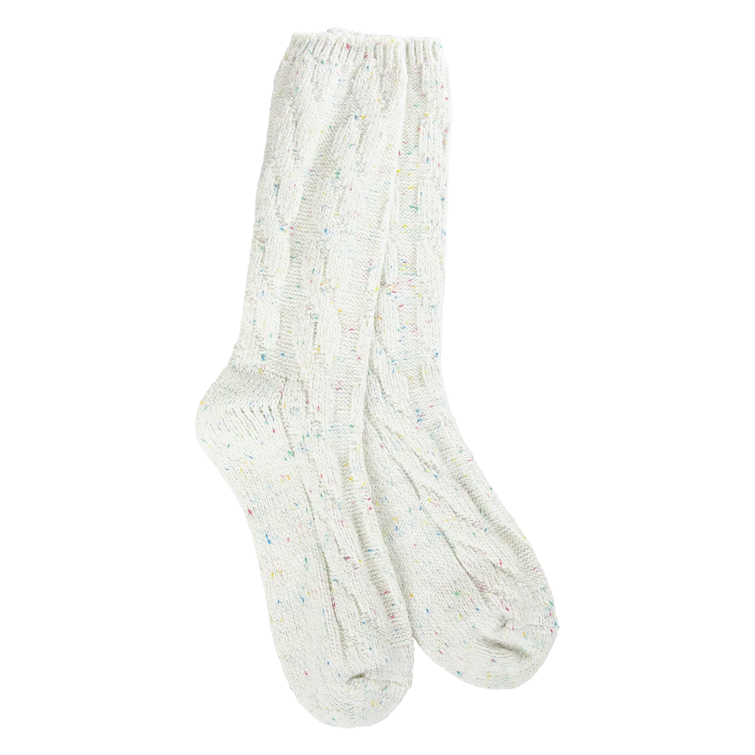 Weekend Ragg Confetti Crew Sock - Vanilla