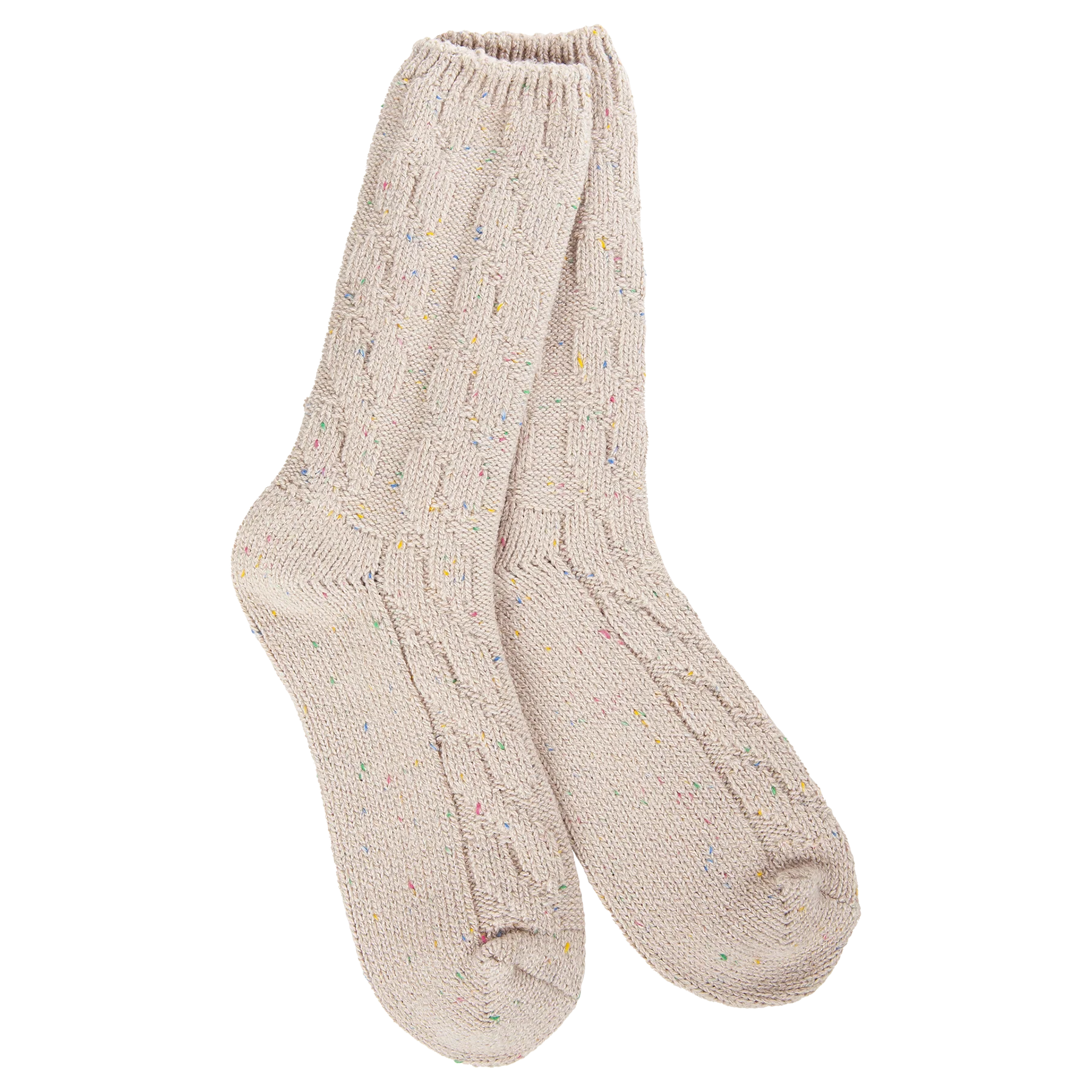 Weekend Ragg Confetti Crew Sock - Oatmeal