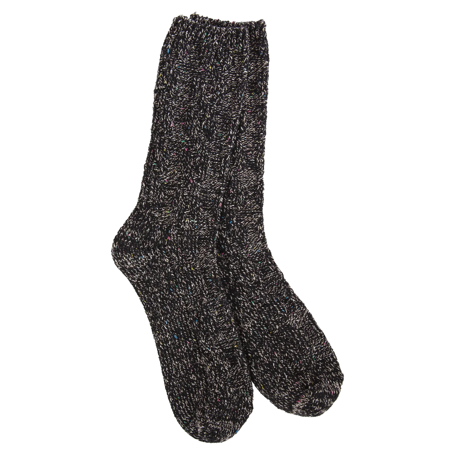 Weekend Ragg Confetti Crew Sock - Black