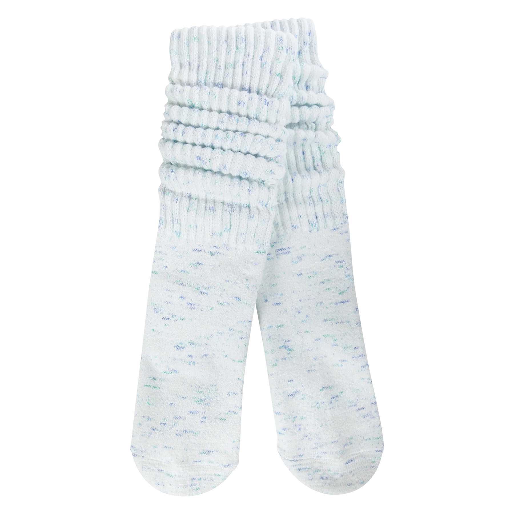 Worlds Softest Blue Confetti Slouch Socks