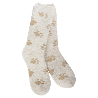 Cozy Collection Paw Print Crew Socks