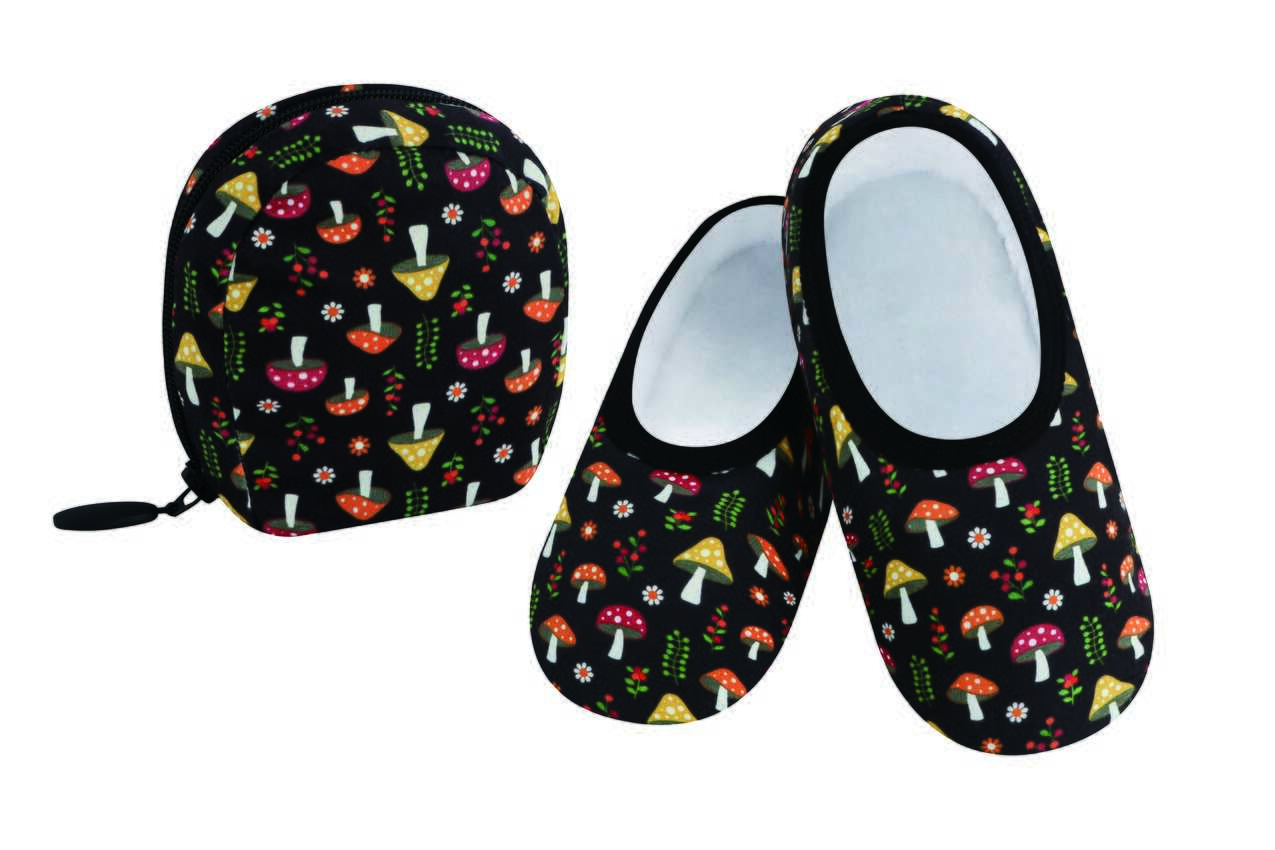 Polka Dot Mushroom Skinnies Snoozies w/ Travel Pouch