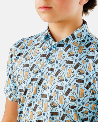 Waggle Want S'more Boy's Polo | Kids' Performance Polo