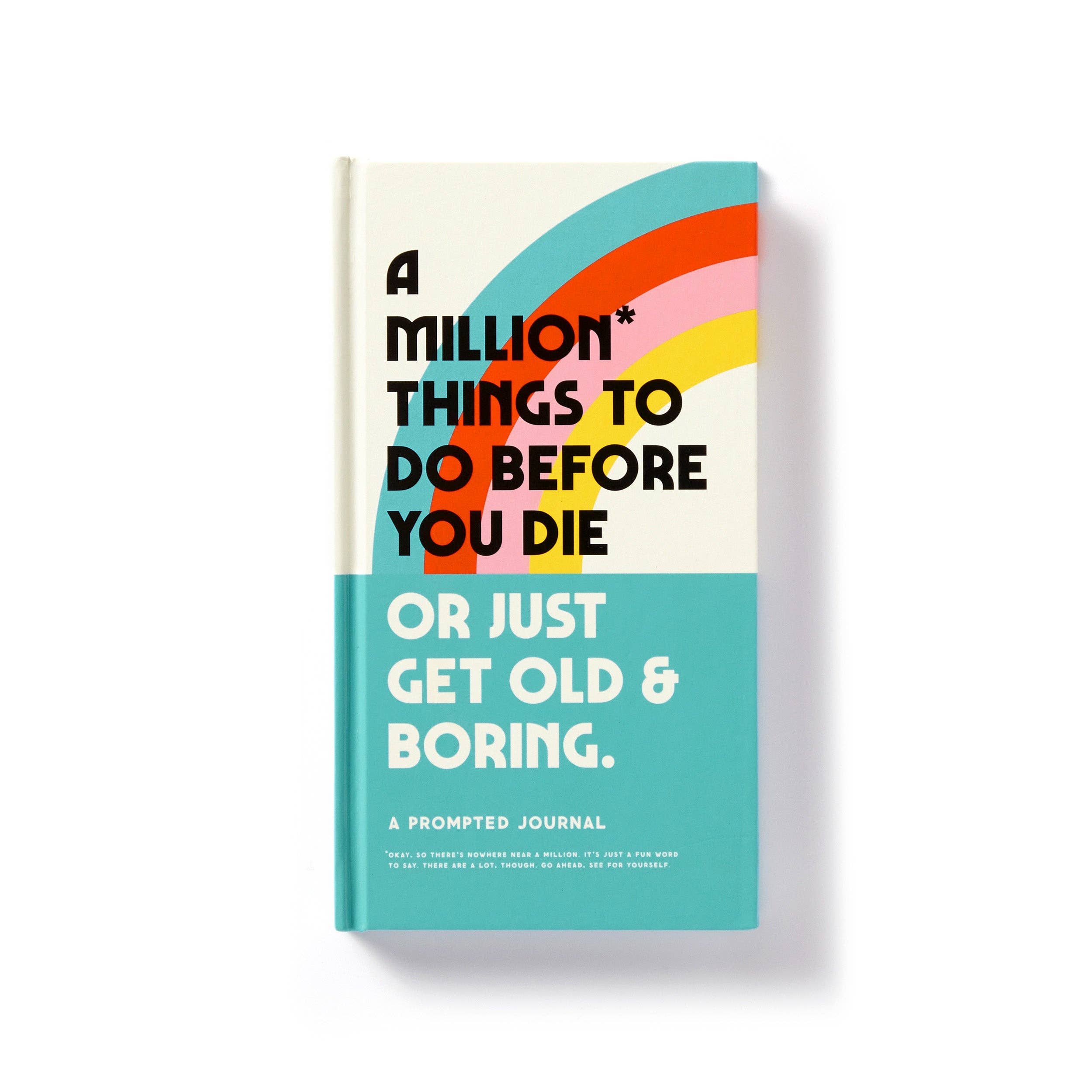 Brass Monkey A Million Things to Do Before You Die Prompted Journal — a 200-page vintage-inspired hardcover bucket list journal, 4.5x8.5 inches, by Chronicle Books
