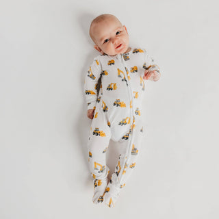Dozer Bamboo Zip-Up Footie