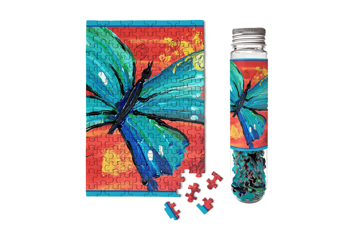 Yellow Butterfly Mini Jigsaw Puzzle