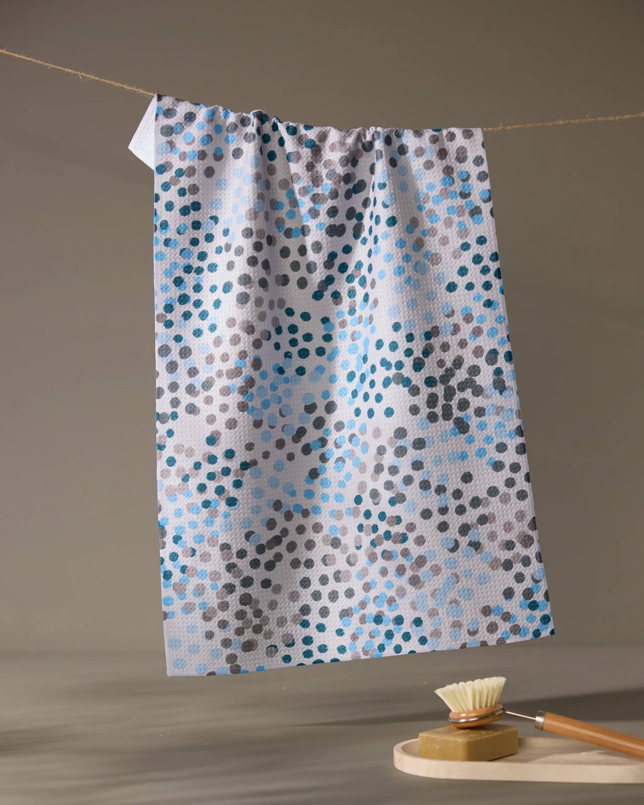 Geometry Cool Dots Tea Towel