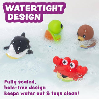 Tub Works Tub Bobbers Watertight Bath Toys, 6-Pack