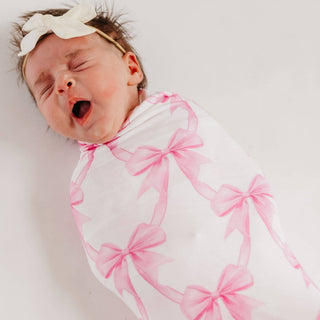 Bow My Gosh Bamboo Swaddle Blanket