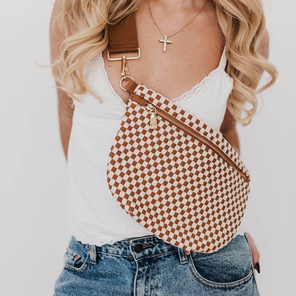 Westlyn Woven Checkered Bum Bag