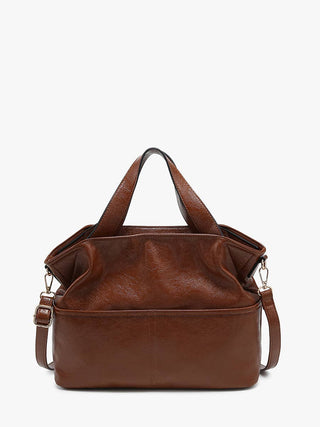 Isabella Glossy Expandable Satchel