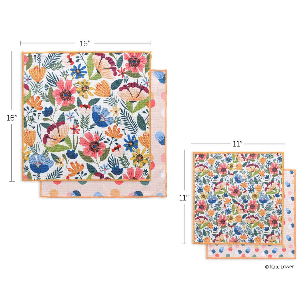 Field Of Flowers All Purpose Microfiber Towel Set