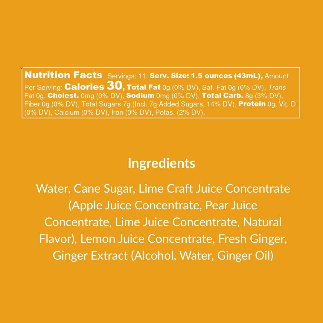 Moscow Mule (Ginger & Lime) Natural Cocktail and Mocktail Mixer