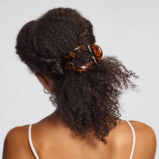 Kitsch Recycled Plastic Medium Flat Cloud Hair Clip - Tortoise