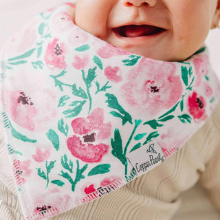 Copper Pearl Bloom Baby Bandana Bib Set
