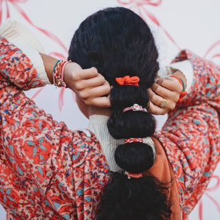 Joy Red & Green Holiday Hair Tie Bracelets