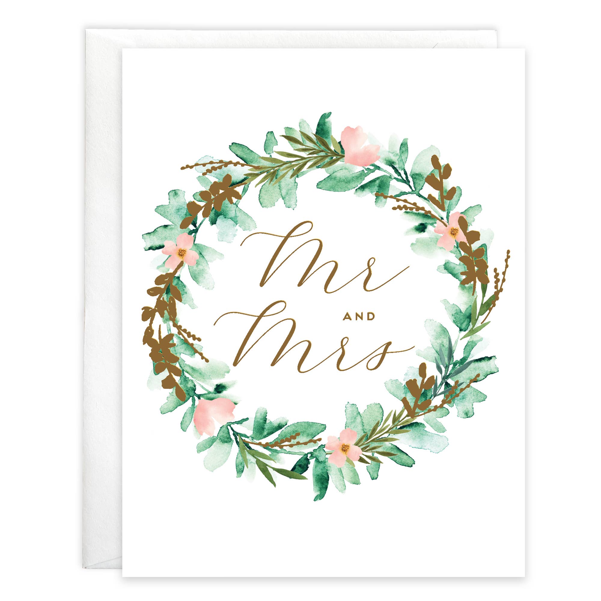 Wedding Greeting Card - Laurel Wreath