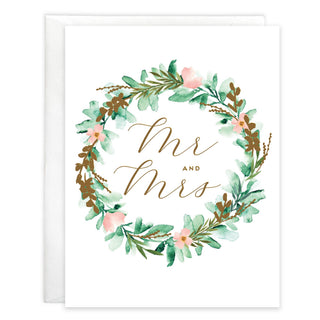 Wedding Greeting Card - Laurel Wreath