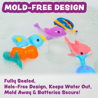Tub Works Mermaid Lagoon Light-Up Bath Toys, 6-Pack