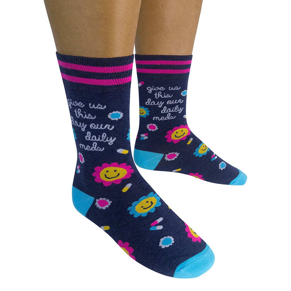Give Us This Day Our Daily Meds Socks